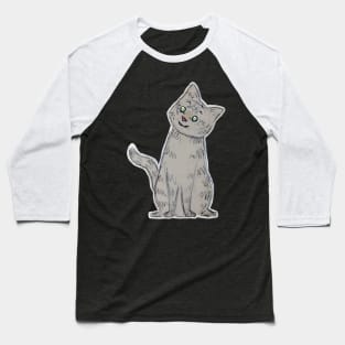 Tabby cat watercolour Baseball T-Shirt